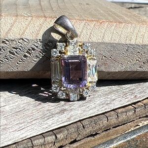 Elegant Silver and Purple Pendant